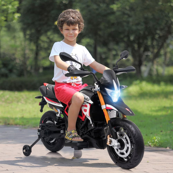 TOBBI 12V Kids Aprilia Licensed Kids Ride-On Motorcycle - Electric Fun TH17A0661
