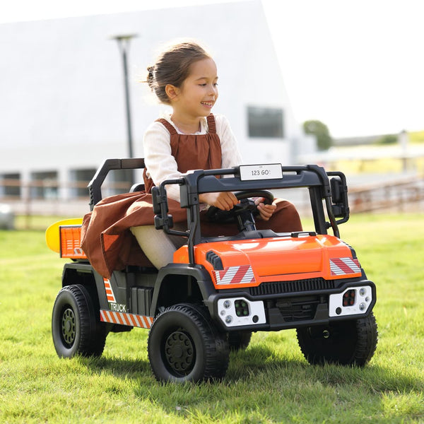 TOBBI 12V Kids Electric Dump Truck Ride-On Car Tobbi