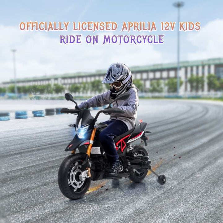 TOBBI 12V Electric Aprilia Licensed  Kids Ride-On Motorcycle-TH17A0661