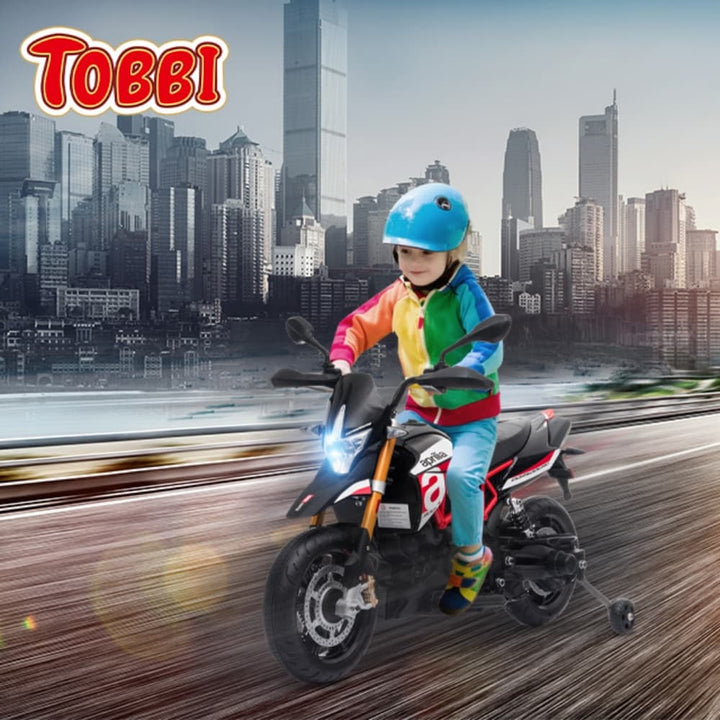 TOBBI 12V Electric Aprilia Licensed  Kids Ride-On Motorcycle-TH17A0661