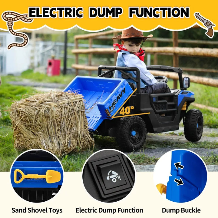 TOBBI 12V Electric Kids Ride-On Dump UTV-TH17A1165