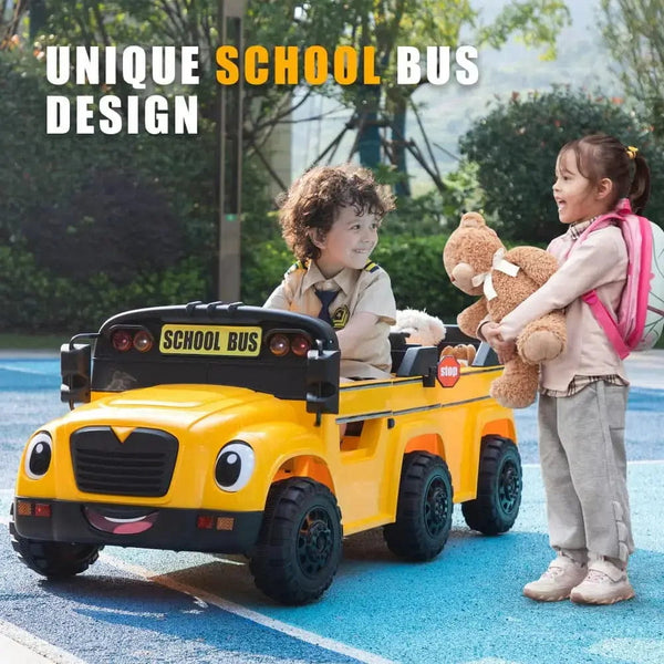Tobbi Electric Riding Vehicles TOBBI 12V Electric Kids Ride-On School Bus TOBBI 12V School Bus - Electric Kids Ride-On Vehicle TH17S1123