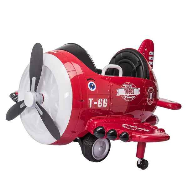 TOBBI 12V Electric Kids Ride-On Toy Airplane-TH17X0695