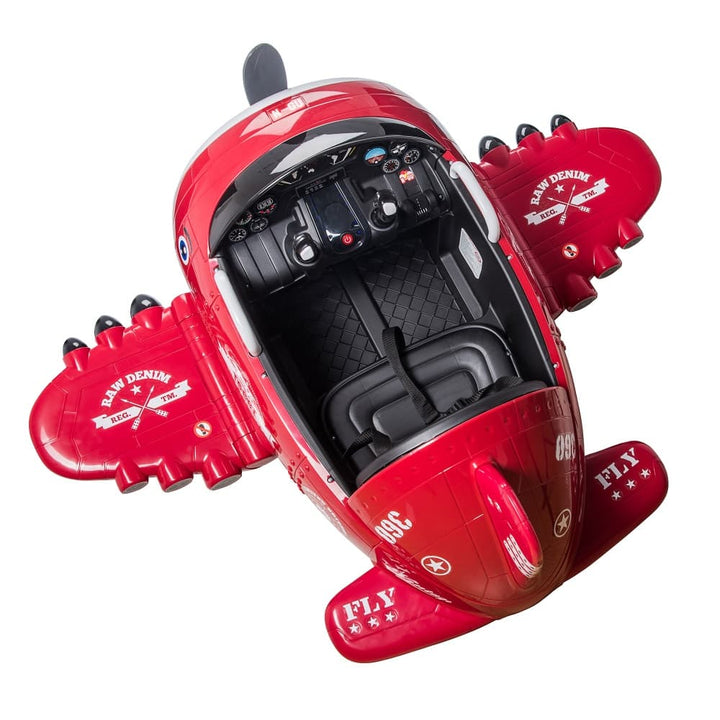TOBBI 12V Electric Kids Ride-On Toy Airplane-TH17X0695