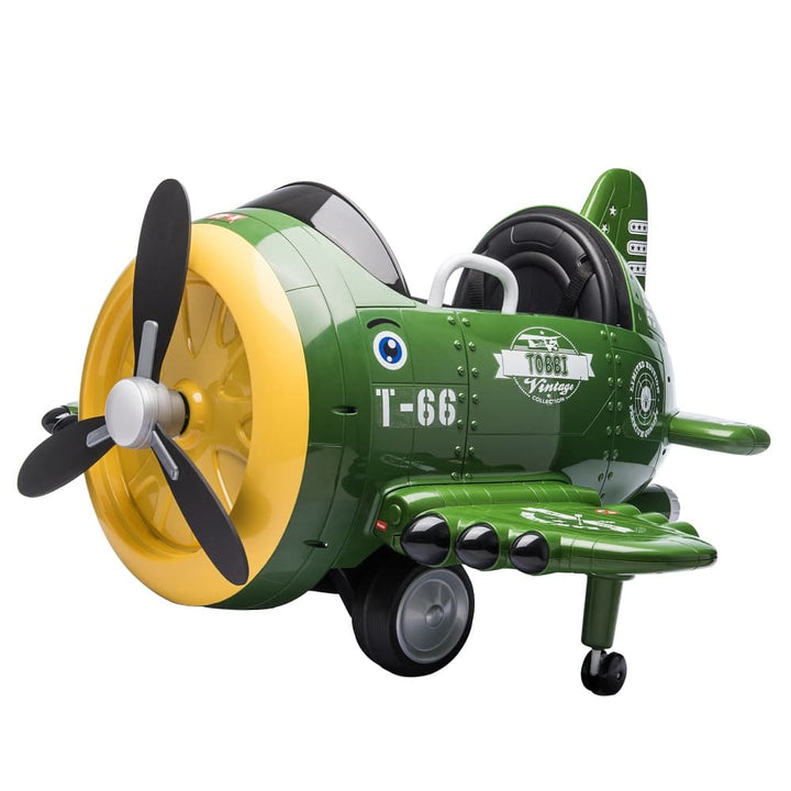 TOBBI 12V Electric Kids Ride-On Toy Airplane-TH17X0695