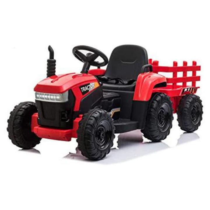 TOBBI 12V Electric Kids Ride-On Tractor with Trailer-TH17P0491