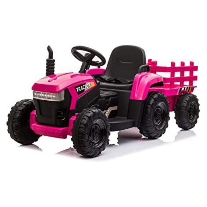TOBBI 12V Electric Kids Ride-On Tractor with Trailer-TH17P0491