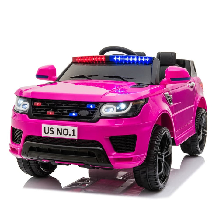 TOBBI 12V Electric Kids Ride On Toy Police Car-TH17W0442