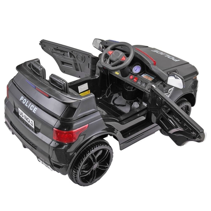 TOBBI 12V Electric Kids Ride On Toy Police Car-TH17W0442