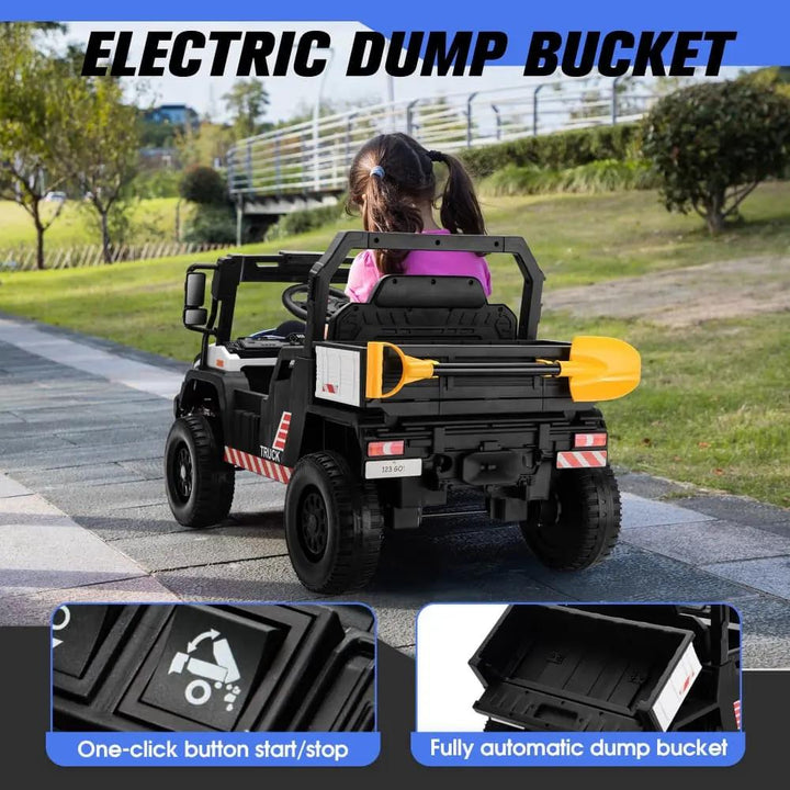 Tobbi Electric Riding Vehicles TOBBI 12V Kids Electric Dump Truck Ride-On Car TOBBI Kids Electric Dump Truck 12V Remote Music LED Lights Ultimate Fun