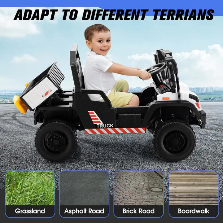 Tobbi Electric Riding Vehicles TOBBI 12V Kids Electric Dump Truck Ride-On Car TOBBI Kids Electric Dump Truck 12V Remote Music LED Lights Ultimate Fun
