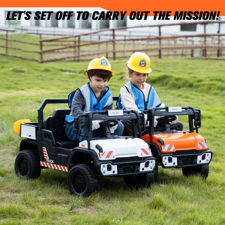 TOBBI 12V Kids Electric Dump Truck Ride-On Car-TH17E1168