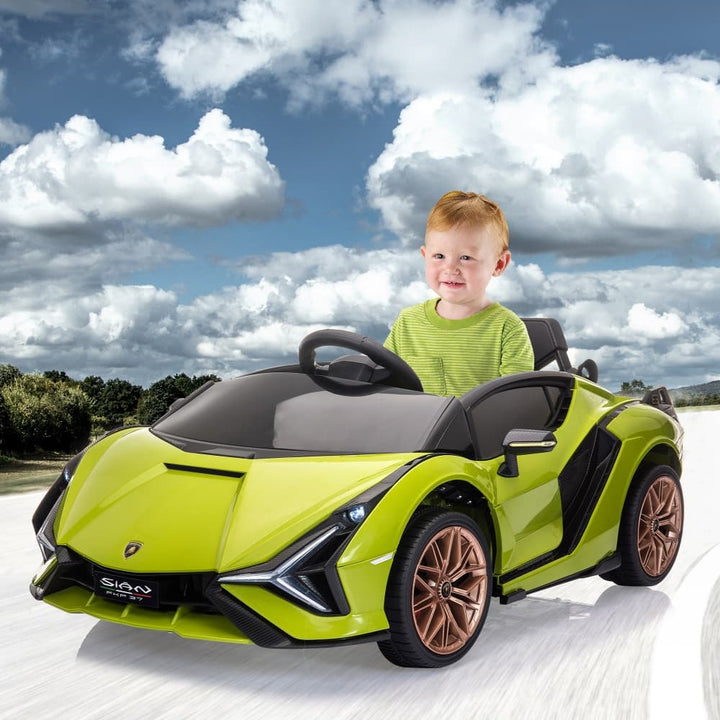 TOBBI 12V Licensed Lamborghini Sian Electric Kids Ride On Car-TH17M0651