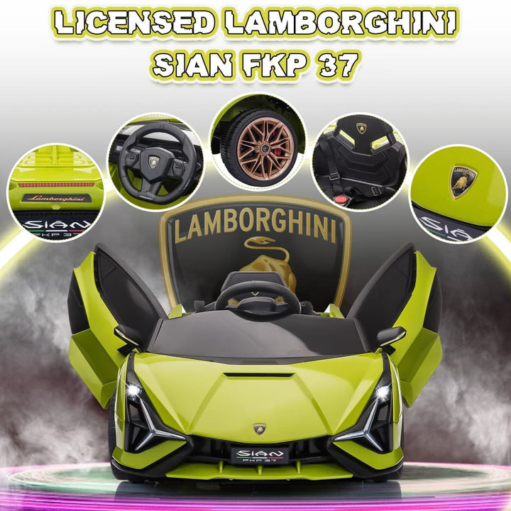 TOBBI 12V Licensed Lamborghini Sian Electric Kids Ride On Car-TH17M0651