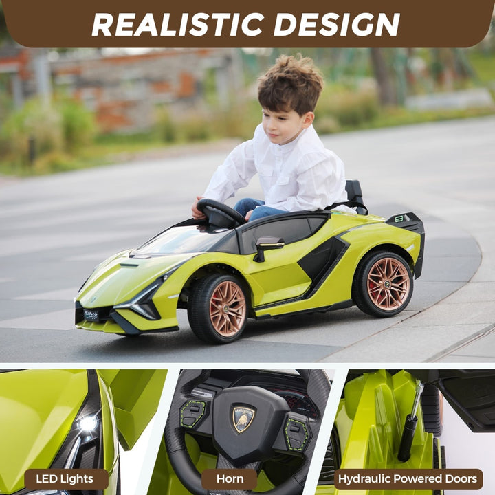 TOBBI 12V Licensed Lamborghini Sian Electric Kids Ride On Car-TH17M0651