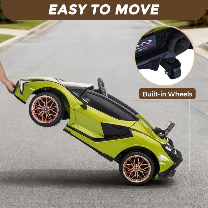 TOBBI 12V Licensed Lamborghini Sian Electric Kids Ride On Car-TH17M0651