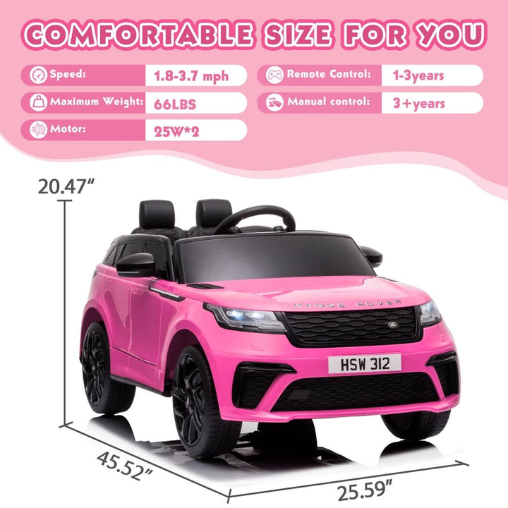 TOBBI 12V Licensed Land Rover Electric Kids Ride On Car-TH17M0813