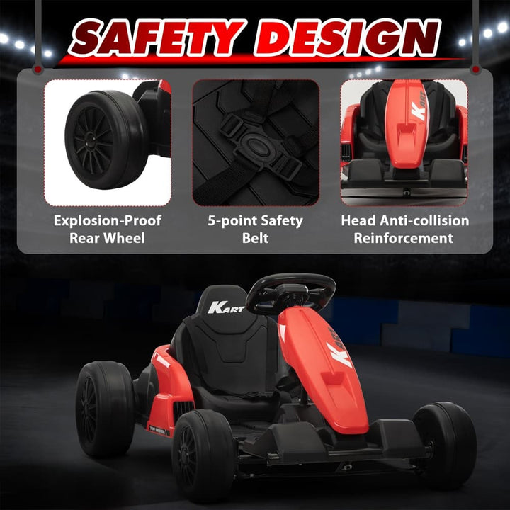 TOBBI 24V Electric Kids Drift Go Kart-TH17E0987