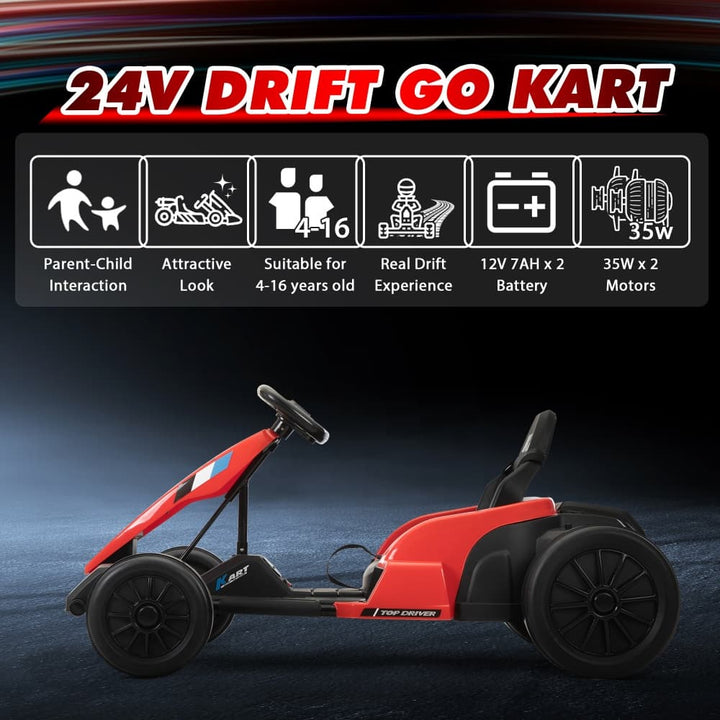 TOBBI 24V Electric Kids Drift Go Kart-TH17E0987