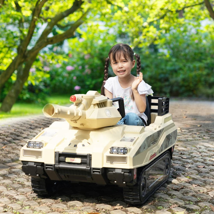 TOBBI 24V Electric Kids Ride-On Tank Car-TH17A1057