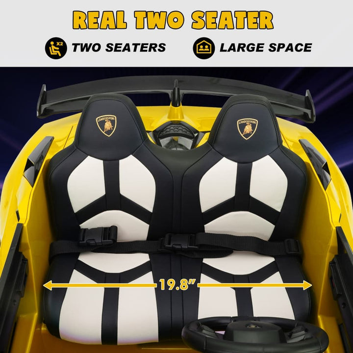 TOBBI 24V Licensed Lamborghini SVJ 2-Seater Electric Kids Ride On Drift Car-TH17B1076