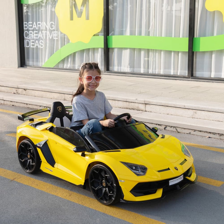 TOBBI 24V Licensed Lamborghini SVJ 2-Seater Electric Kids Ride On Drift Car-TH17B1076