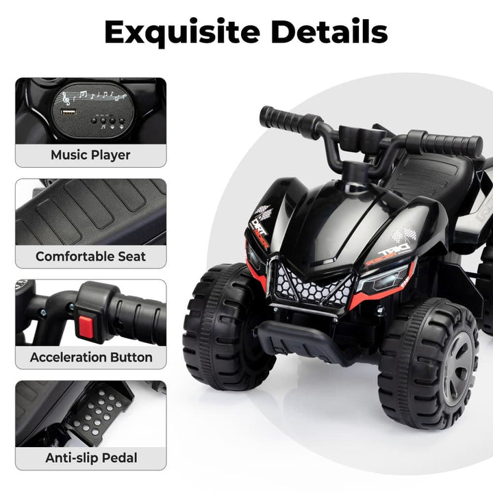 TOBBI 6V Electric Kids Ride-On ATV with Spray Device-TH17N0904