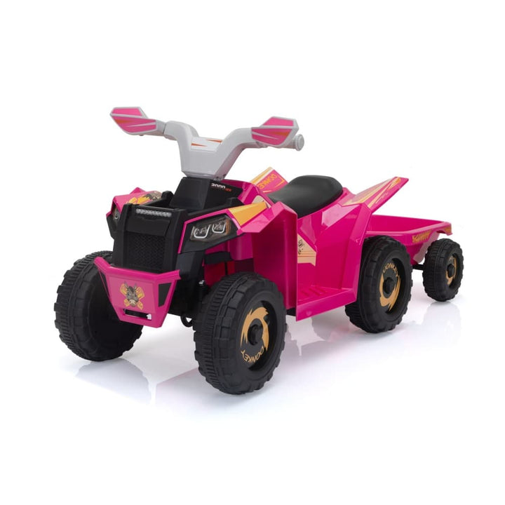 TOBBI 6V Electric Kids Ride-On ATV with Trailer-TH17N1012
