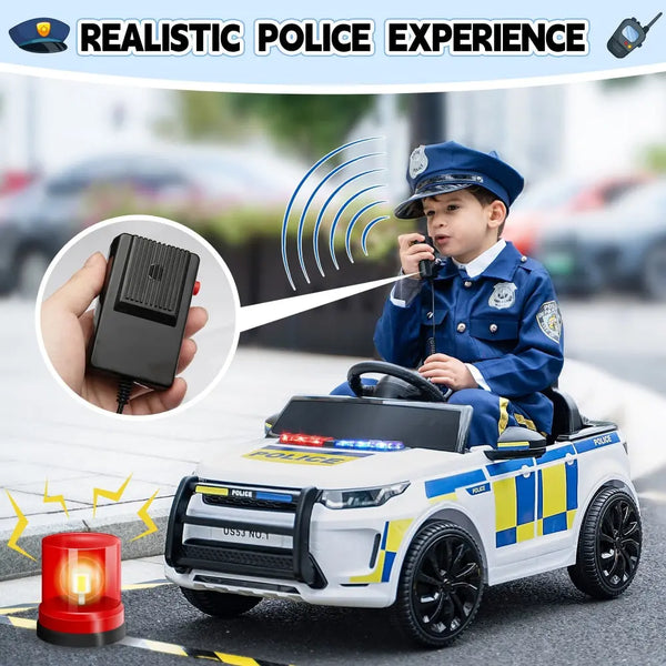 TOBBI 6V Electric Kids Ride-On Police Car-TH17B1166