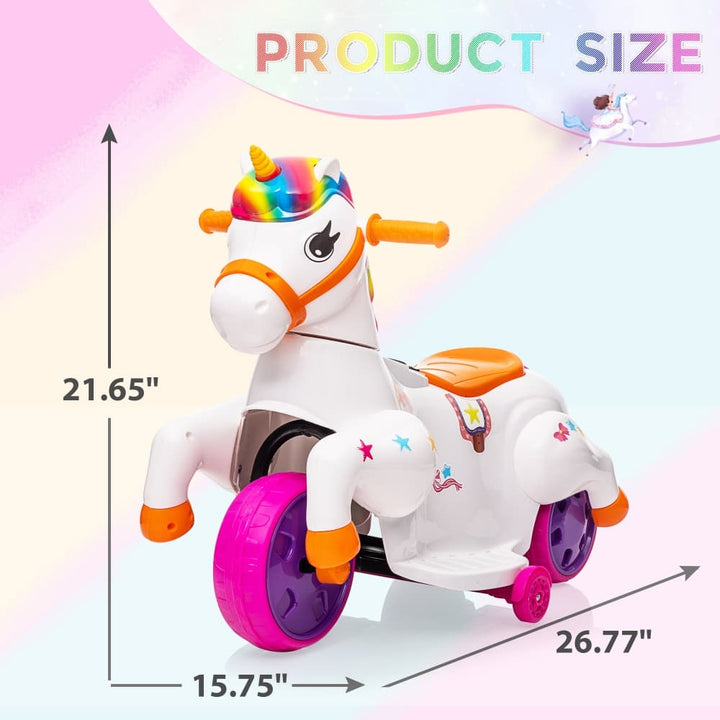 TOBBI 6V Electric Kids Unicorn Ride-On Car for Kids – Tobbi