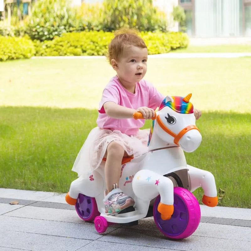 TOBBI 6V Electric Kids Unicorn Ride-On Car