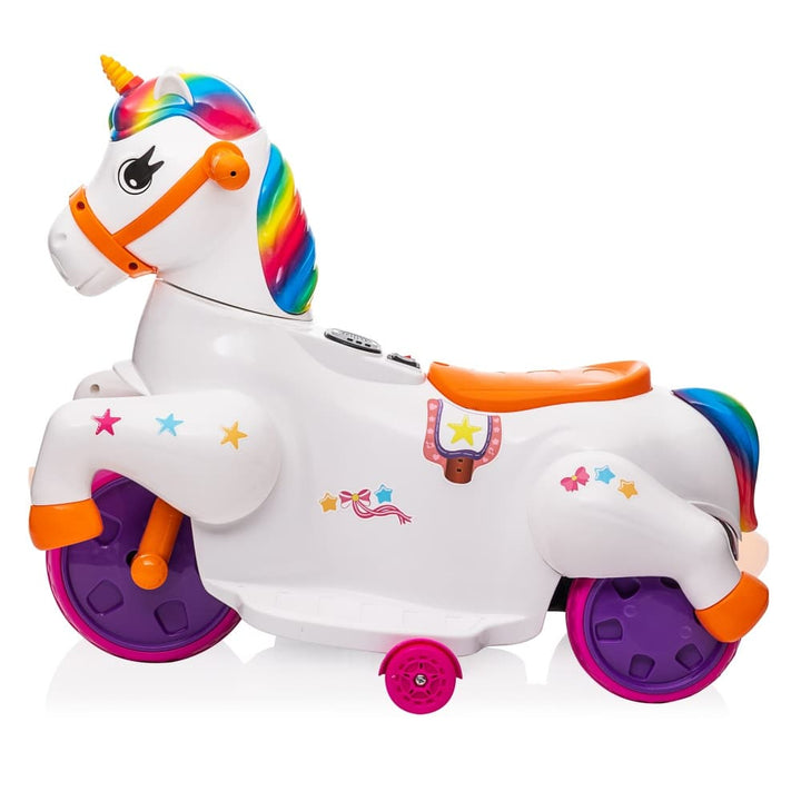 TOBBI 6V Electric Kids Unicorn Ride-On Car-TH17U1071