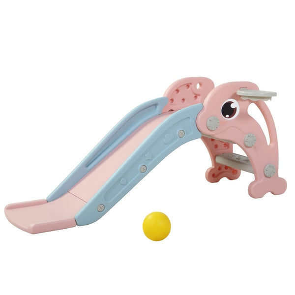TOBBI & NYEEKOY 3-in-1 Dolphin-Themed Toddler Slide Set-TH17E0753