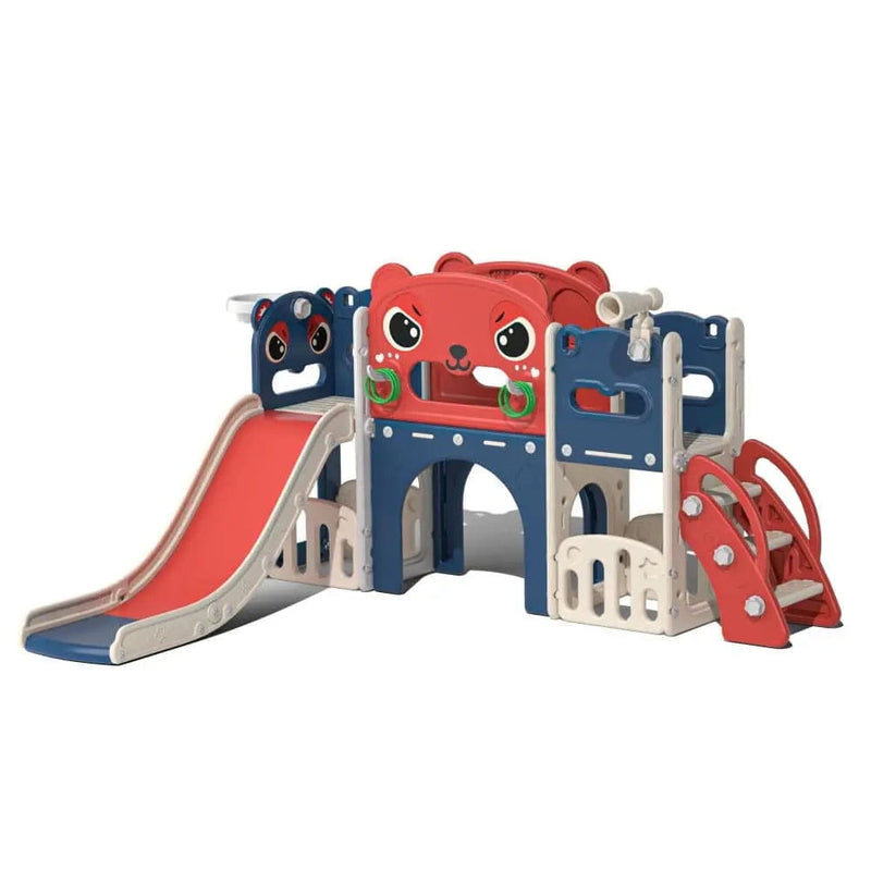 Tobbi Slides Red + Blue TOBBI & NYEEKOY 9-in-1 Large Indoor Outdoor Slide Set TOBBI & NYEEKOY 9-in-1 Large Indoor Outdoor Slide Set for Kids TH17N1120