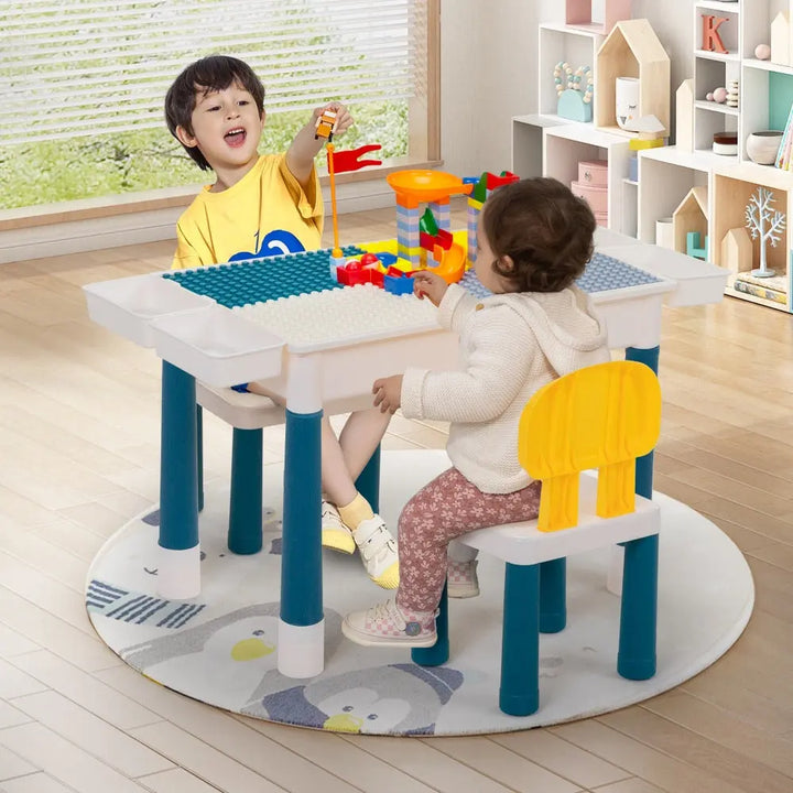 TOBBI & NYEEKOY Multi-Function Rectangular Kids Activity Table Set-TH17K1081