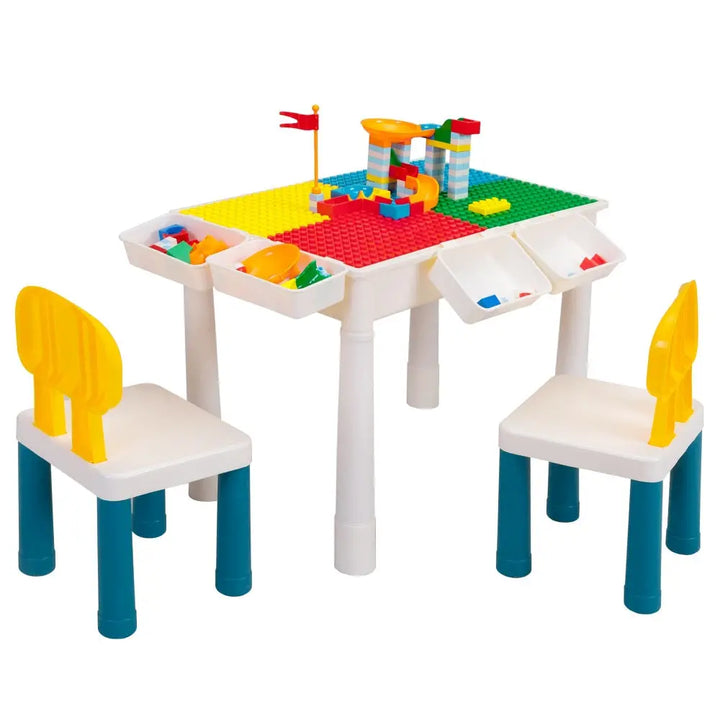 TOBBI & NYEEKOY Multi-Function Rectangular Kids Activity Table Set-TH17K1081