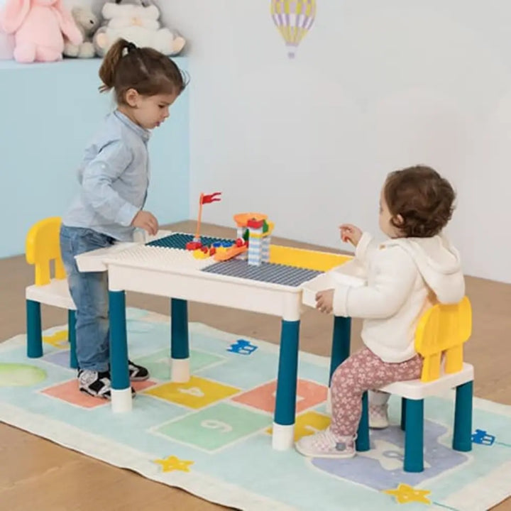 TOBBI & NYEEKOY Multi-Function Rectangular Kids Activity Table Set-TH17K1081