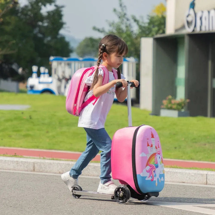 Tobbi Kids' Suitcases TOBBI & VLIVE Kids Scooter Suitcase 2-Piece Set TOBBI & VLIVE Kids Scooter - Perfect Travel Companion