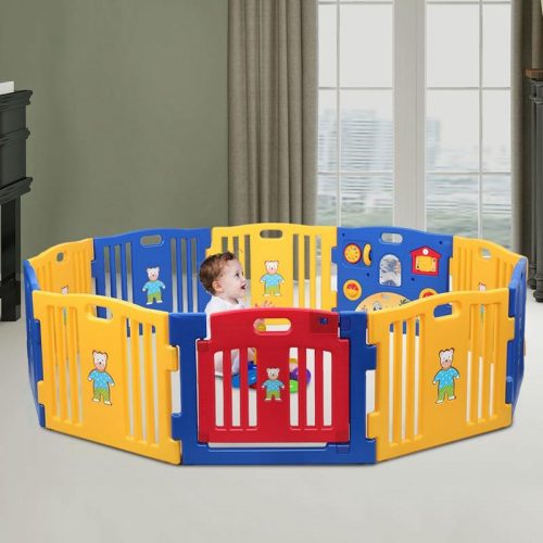 Indoor/Outdoor 2 Panels Playpen for Kids - TOBBI